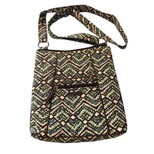 Vera Bradley Hipster Crossbody Purse Rain Forest Colorful Lightweight Clean